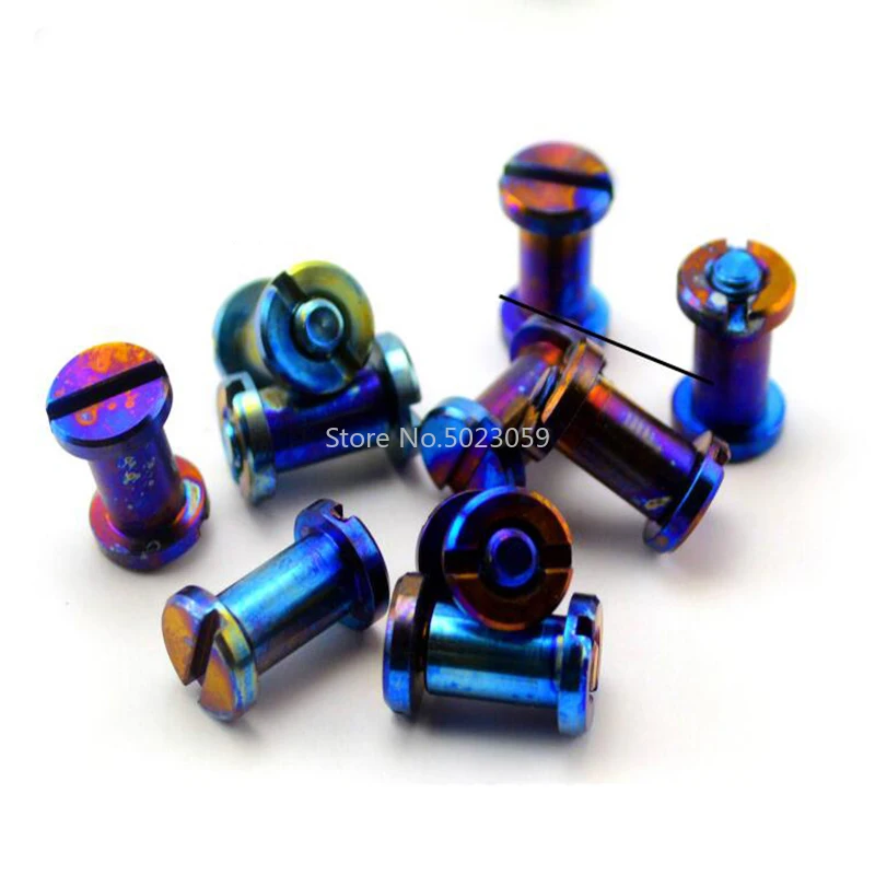Hinder-tornillo de husillo de mango XM18, remache de aleación de titanio, herramientas de cuchillo plegables de bricolaje, azul tostado, 1 pieza - imagen 2