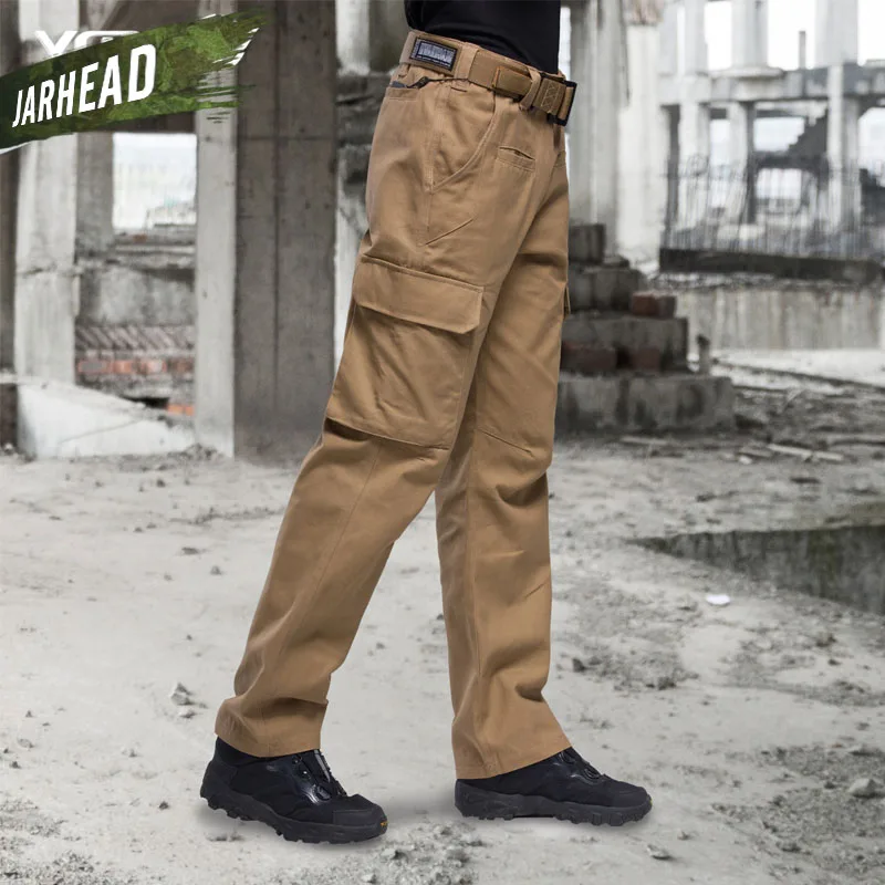 Pantalones Cargo tácticos de ciudad para hombre, pantalones militares del Ejército SWAT de combate, de algodón con bolsillos, elásticos para Paintball, S-3XL - imagen 2