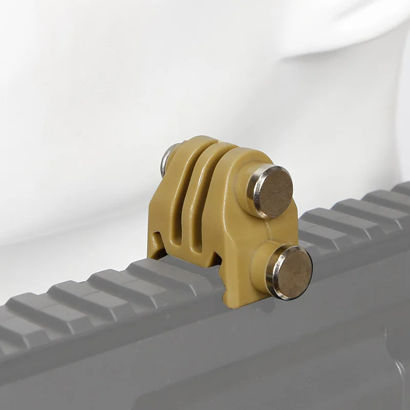 Accesorios tácticos Go Pro adaptador de montaje fijo soporte de conexión de plástico de riel de 20mm para GoPro 3+ 4 - imagen 2