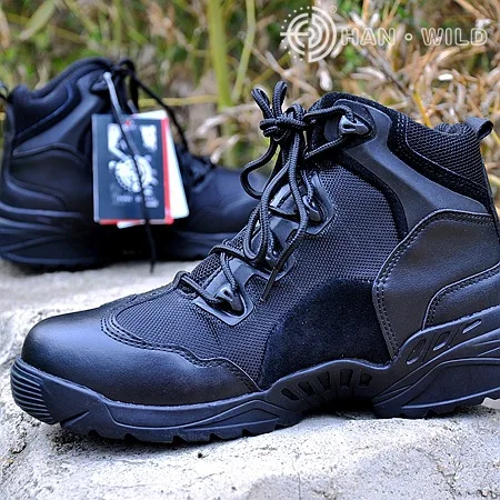 Botas de caza de juego de guerra táctico para hombre, zapatillas de cuero, impermeables, transpirables, para deportes al aire libre, Camping y senderismo - imagen 3