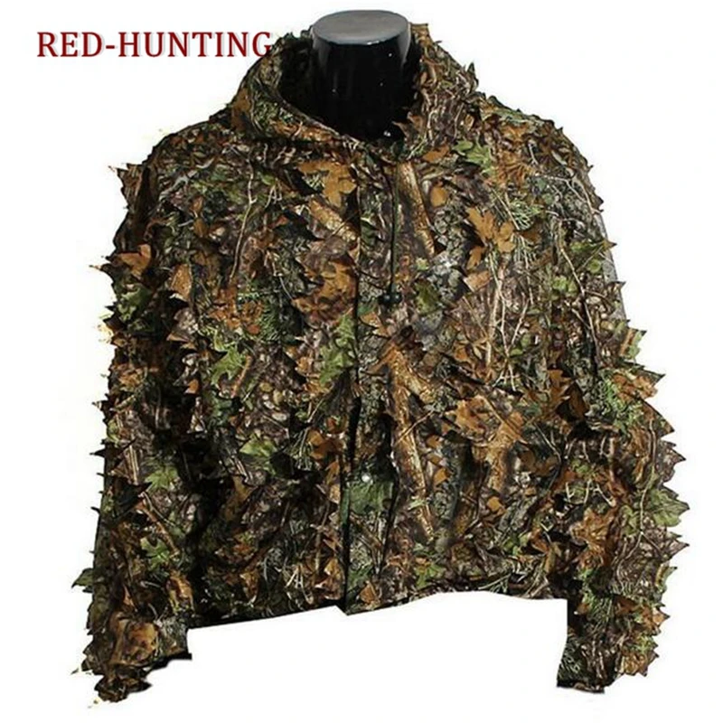 Traje Ghillie de camuflaje de caza, ropa ligera con capucha 3D, uniforme de entrenamiento militar de la jungla para juegos de francotirador, Pubg Cs - imagen 4