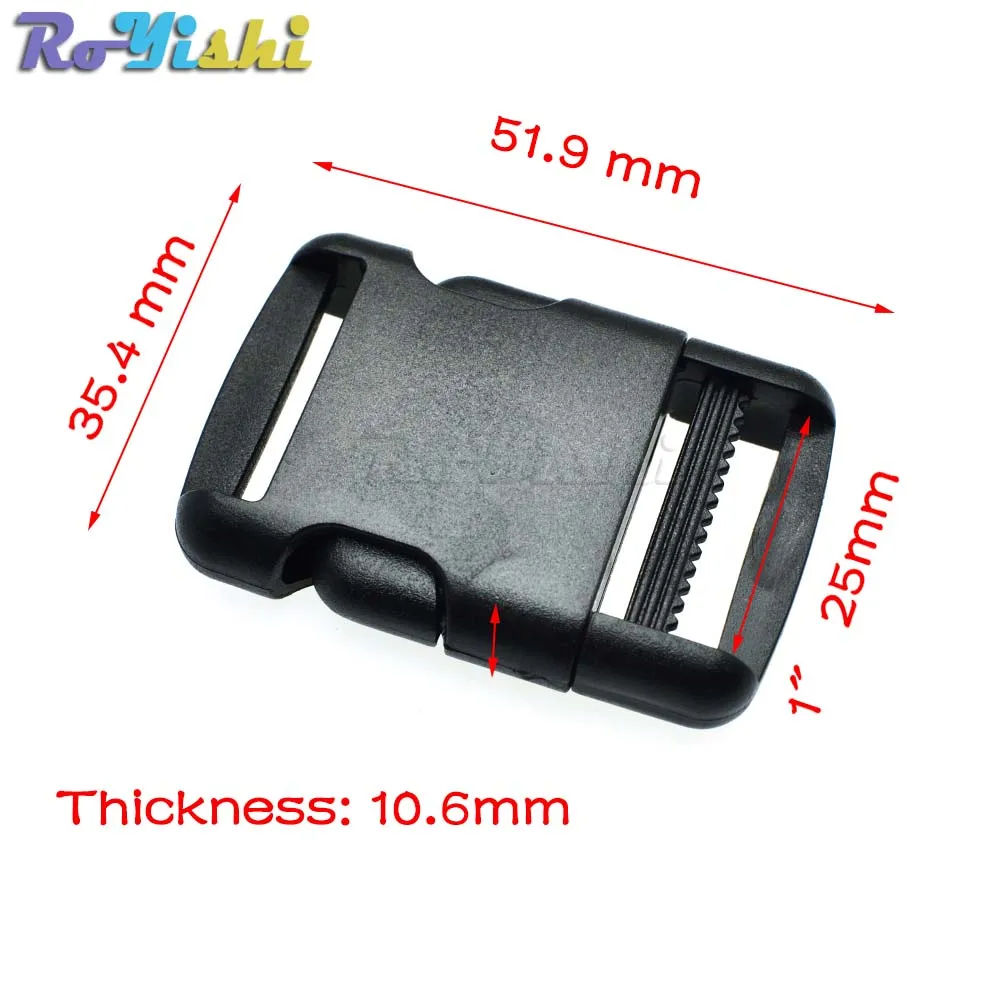 Hebilla Circular ajustable única de plástico para correas de mochila táctica, correas de 20mm, 25mm, 30mm, 37mm - imagen 4