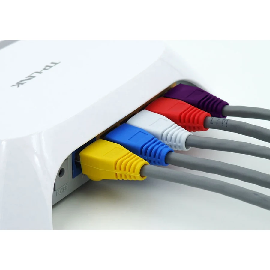 Xintylink rj45 tapas de cubierta conector cat5 cat5e cat6 botas de red lan cable ethernet rg rj 45 funda cat 6 lan color multicolor - imagen 5