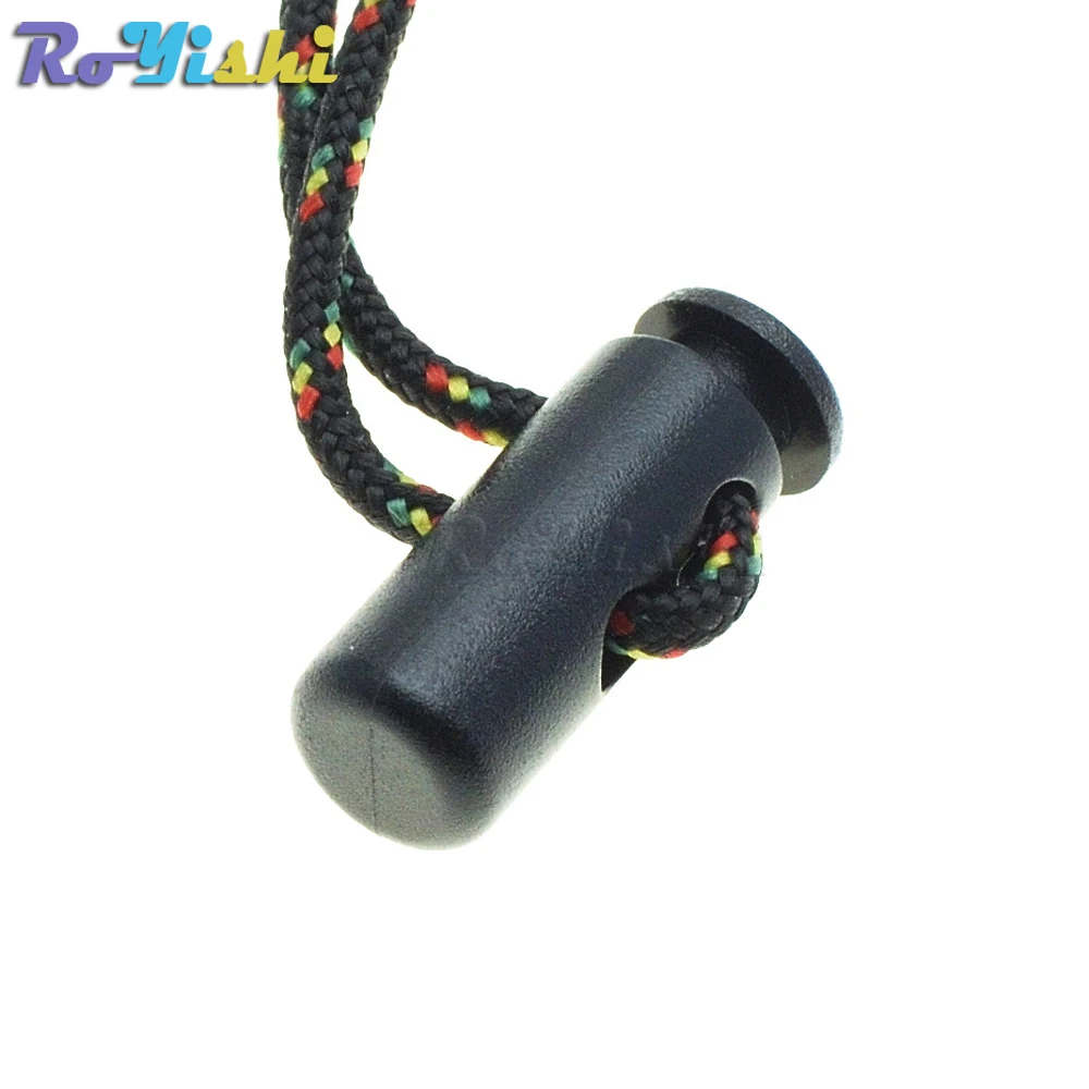 1000 unids/paquete de 2 agujeros de bloqueo de cable de plástico, cilindro, Clip de palanca, negro, tamaño: 24mm * 10mm - imagen 4