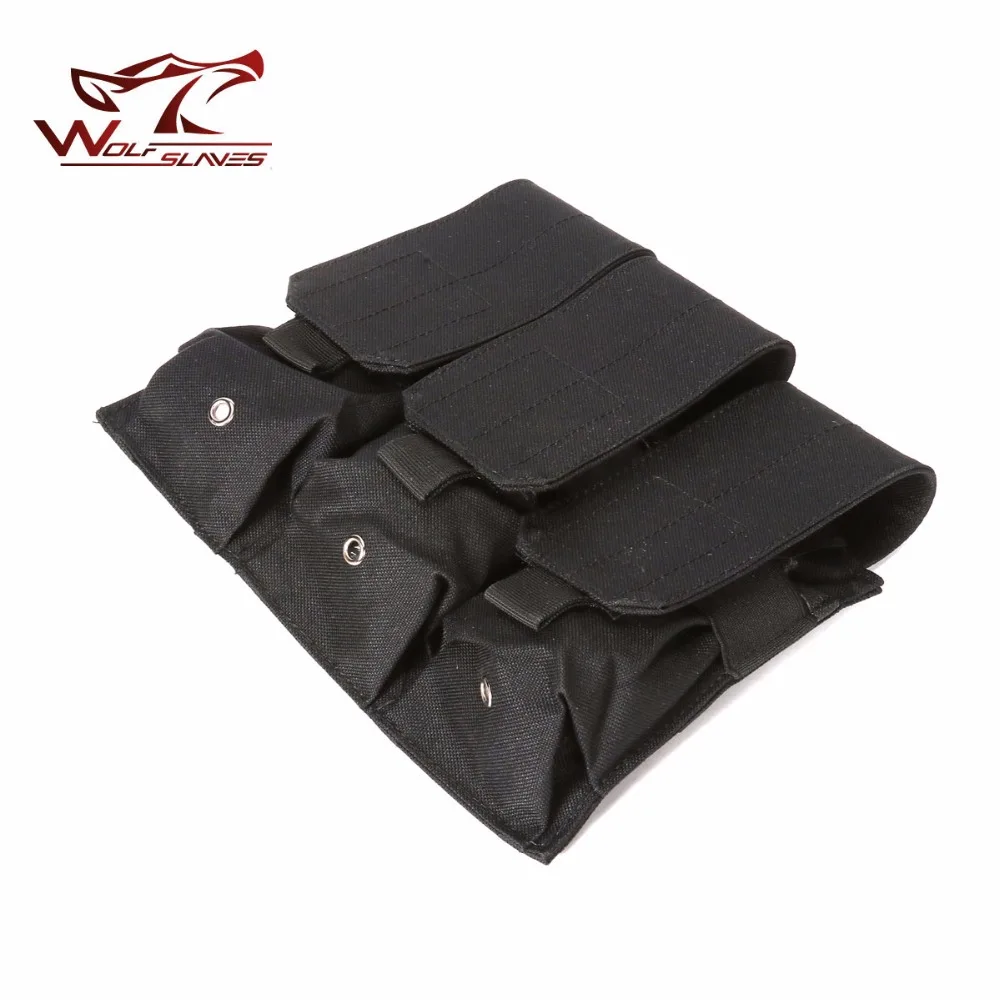 Bolsa táctica MOLLE Triple M4 para revistas, paquete de gaine de camuflaje, Clip táctico Airsoft, bolsa de caza de camuflaje Mag para bosque, Flyye - imagen 3