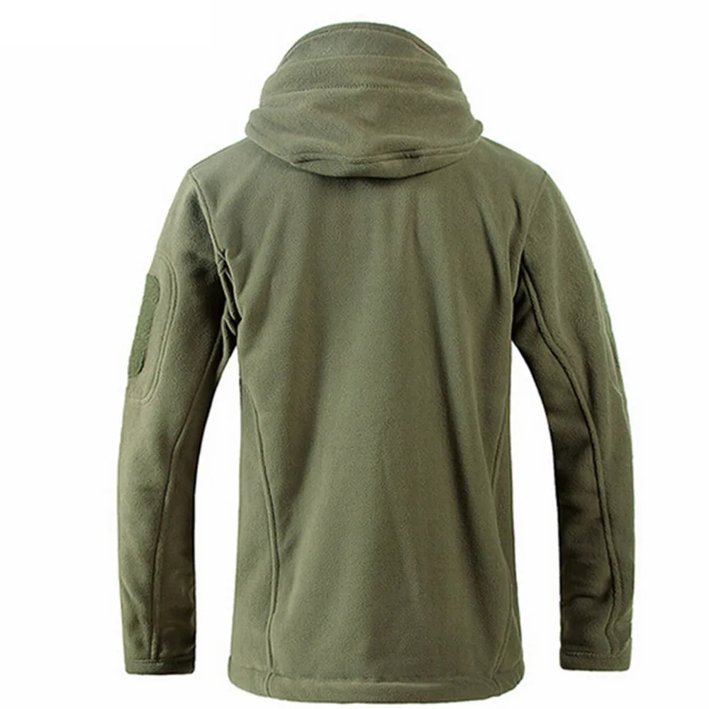 Chaqueta con capucha de montaña de concha suave de otoño para hombre, abrigo térmico táctico militar de lana, cortavientos cálido transpirable para ciclismo - imagen 3