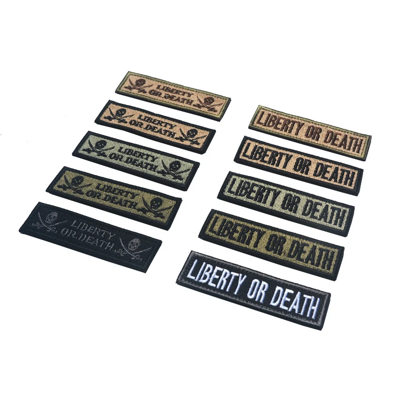 Parche bordado paramédico LIBERTY o DEATH, gancho y bucle, apliques bordados para ropa, mochila - imagen 4