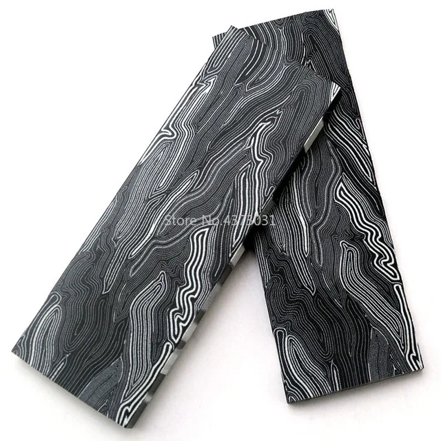 1 pieza Damasco patrón G10 materiales cuchillo mango DIY hacer tableros platos accesorios para cuchillos catapulta agarre parches escalas - imagen 3