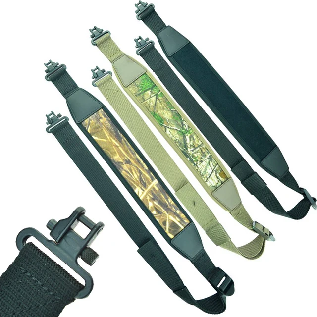 Correa táctica para cinturón de hombro para pistola de caza, eslinga ajustable para Rifle y escopeta con eslinga giratoria de separación rápida de 1,25 "para Airsoft H - imagen 3