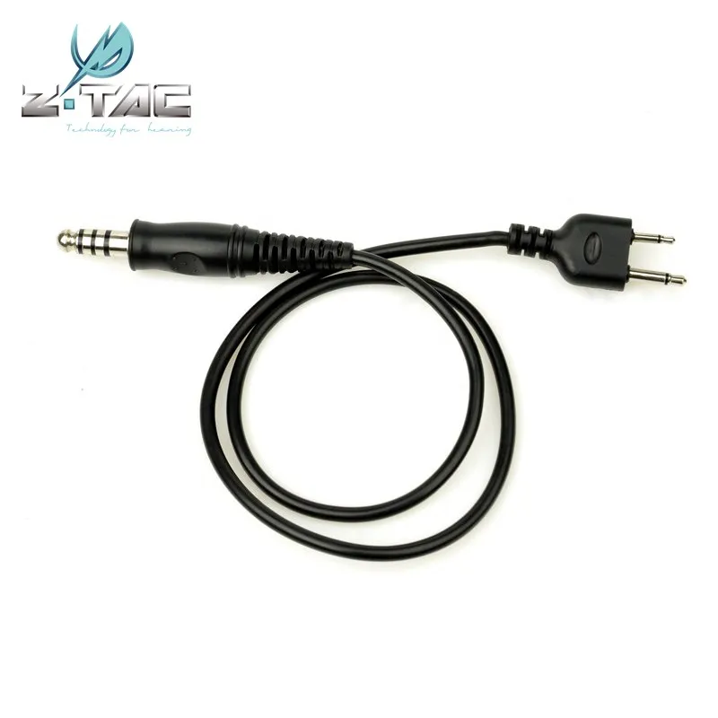 Z-tac PTT cable electrónico para auriculares tácticos, auriculares para Radios al aire libre, auriculares con cancelación de ruido, Z124 - imagen 2