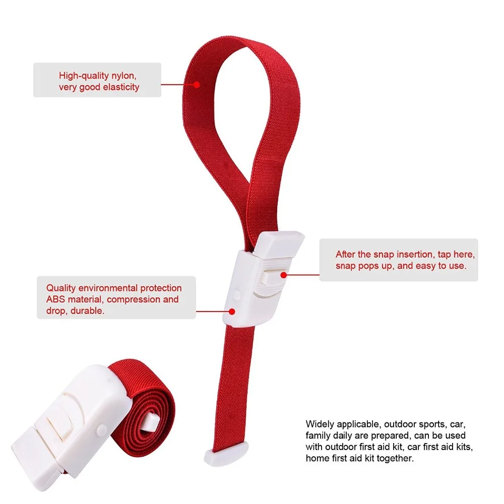 Cubo de torniquete médico de primeros auxilios para acampada al aire libre, Kit de supervivencia de emergencia, correa de liberación rápida, SOS, paramédico táctico - imagen 5