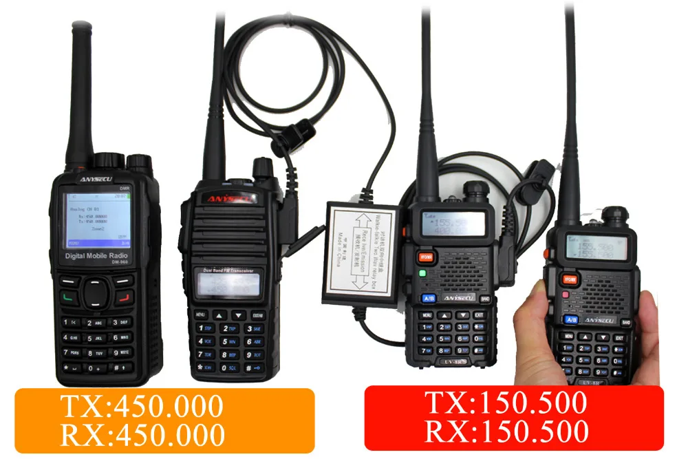 Anysecu caja de relés bidireccional Walkie Talkie repetidor caja para dos Radio de mano Baofeng Wouxun Puxing K puerto apto para UV-5R KD-C1 - imagen 5