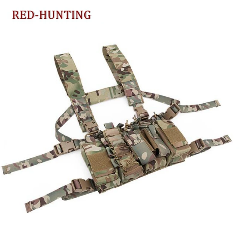 Chaleco táctico de Airsoft para el pecho, bolsa Molle, Simple, militar, con bolsa para cargador, novedad - imagen 3