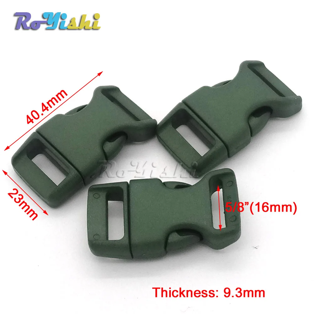 Hebillas de Liberación lateral contorneadas para pulseras Paracord, 100 unids/lote/paquete, 5/8 pulgadas - imagen 3