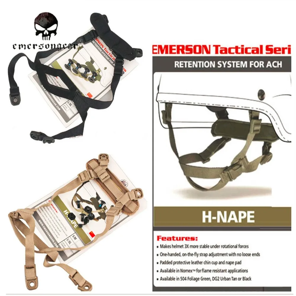 Emersongea-sistema de protección táctica para equipo de casco con accesorio de nailon y abs en forma de H para revestimiento de esfera de paintball - imagen 5