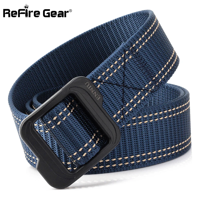 ReFire Gear-cinturón militar táctico de alta resistencia para hombre, cinturón de hebilla de plástico cuadrado duradero, cinturón informal ligero de nailon del ejército - imagen 4