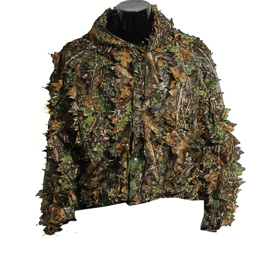 Traje Ghillie de caza de camuflaje biónico con hojas 3D para adultos, traje de tiro CS duradero, conjunto de ropa de combate militar táctico transpirable - imagen 4