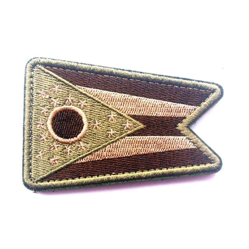 Parches bordados de la bandera del Estado de California, parche del estado de los Estados Unidos, parches de banderas con apliques 3D, brazalete de tela para bolsa de ropa - imagen 2