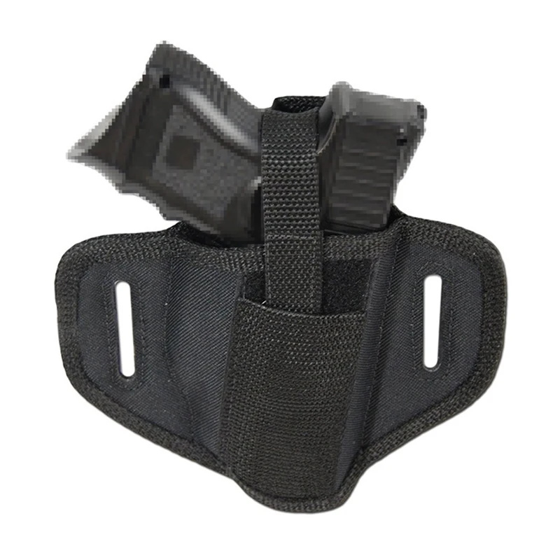 Funda de nailon para cinturón de pistola compacta Universal, funda táctica para cinturón de mano izquierda y derecha, accesorios de caza y tiro - imagen 2