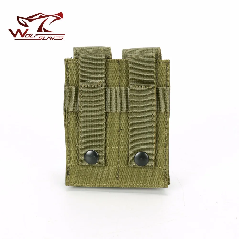 Bolsa táctica Molle de nailon, cinturón doble para pistola, bolsa para revista Mag, funda para Paintball, bolsa para pistola de caza al aire libre - imagen 4