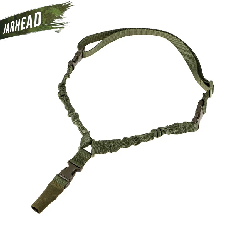 Eslinga de pistola táctica CS ajustable, Sistema de Correa de Rifle de liberación rápida Bungee de un solo punto para Airsoft, Correa militar de caza M4 - imagen 5