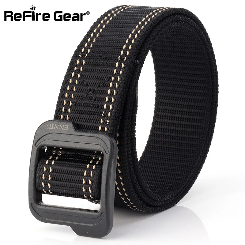 ReFire Gear-cinturón militar táctico de alta resistencia para hombre, cinturón de hebilla de plástico cuadrado duradero, cinturón informal ligero de nailon del ejército - imagen 3