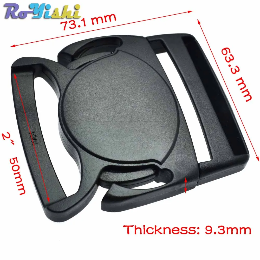 Hebillas de Liberación lateral de plástico, correas de mochila adelgazantes para deportes al aire libre, bolsa de viaje, accesorio, 2 "(50mm) - imagen 2