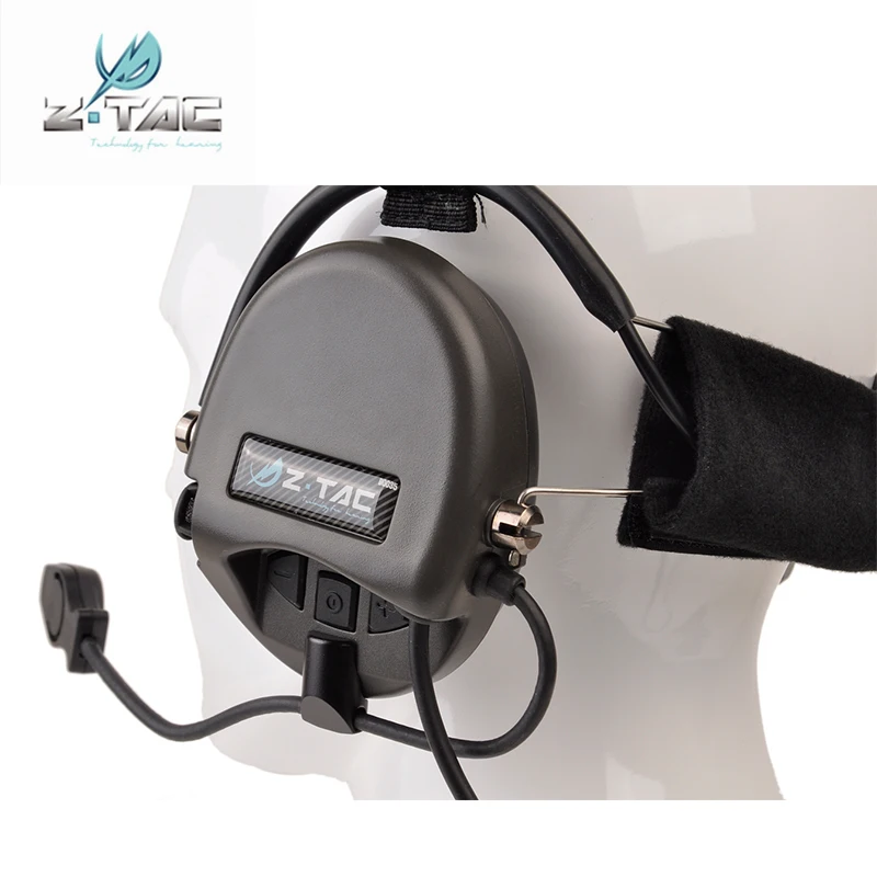 Accesorios para auriculares tácticos Z-TAC Airsoft, TCI LIBERATOR II, banda para el cuello con auriculares de caza, Softair U94Midland PTT, Protector para los oídos - imagen 3