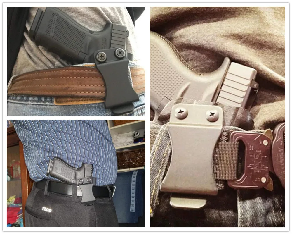 Dentro de la cintura, funda de pistola IWB Kydex personalizada para Glock 43 Gen 1-5, pistolas de transporte oculto, clip para cinturón kydex - imagen 5