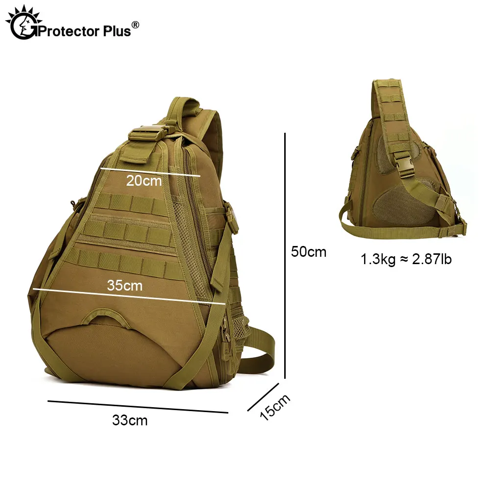 Mochila táctica Molle para ordenador portátil, morral impermeable para acampar, senderismo, viaje, ciclismo, 14 pulgadas - imagen 2