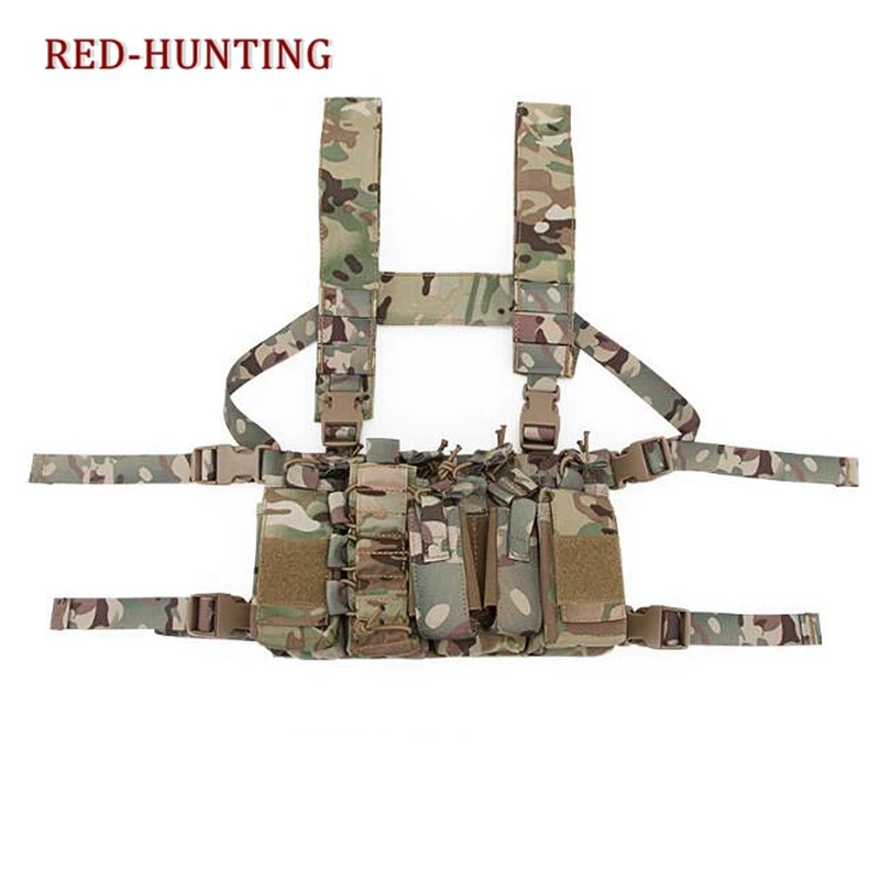 Chaleco táctico de Airsoft para el pecho, bolsa Molle, Simple, militar, con bolsa para cargador, novedad - imagen 2