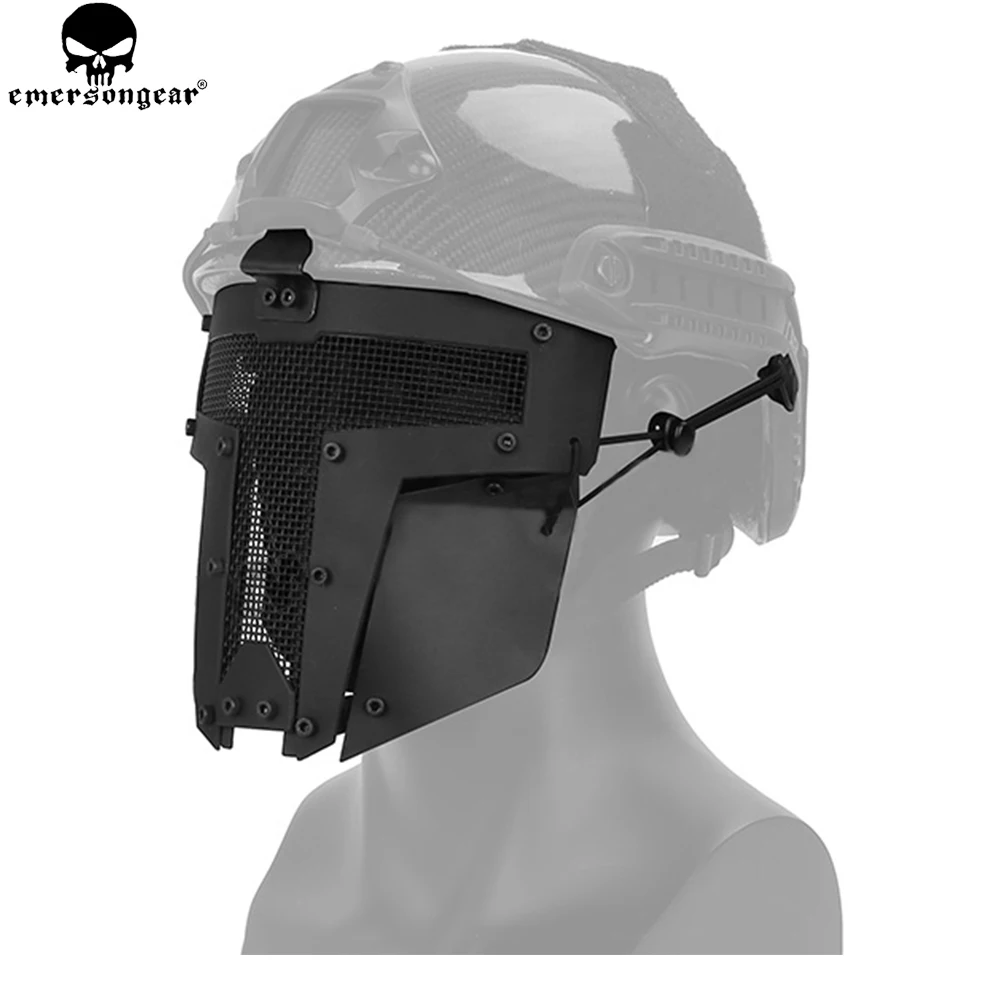 EMERSONGEAR-mascarilla táctica de hierro WARRIOR, malla protectora para exteriores, accesorios de Paintball Airsoft CS, malla de cara completa BD6649 - imagen 2