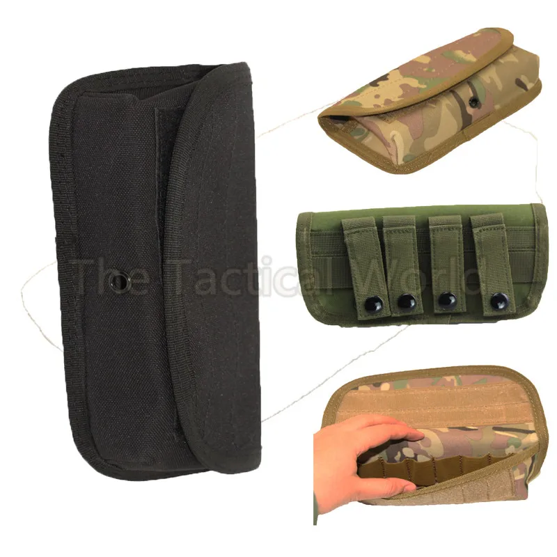 Airsoft-bolsa táctica de caza para Paintball MOLLE, accesorio redondo de calibre 12, cartuchos de escopeta Mag, bolsa para revistas, herramienta de bronceado negro - imagen 2