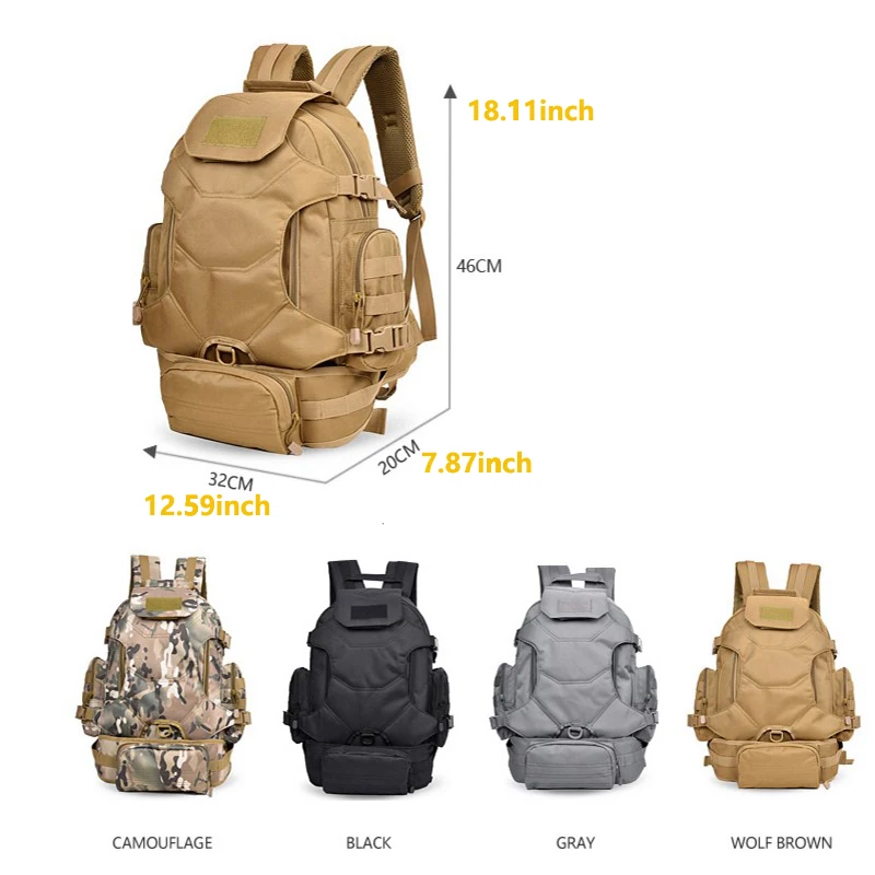 TAK YIYING-mochila táctica Molle para hombre, bolsa de viaje con cintura, para senderismo - imagen 3