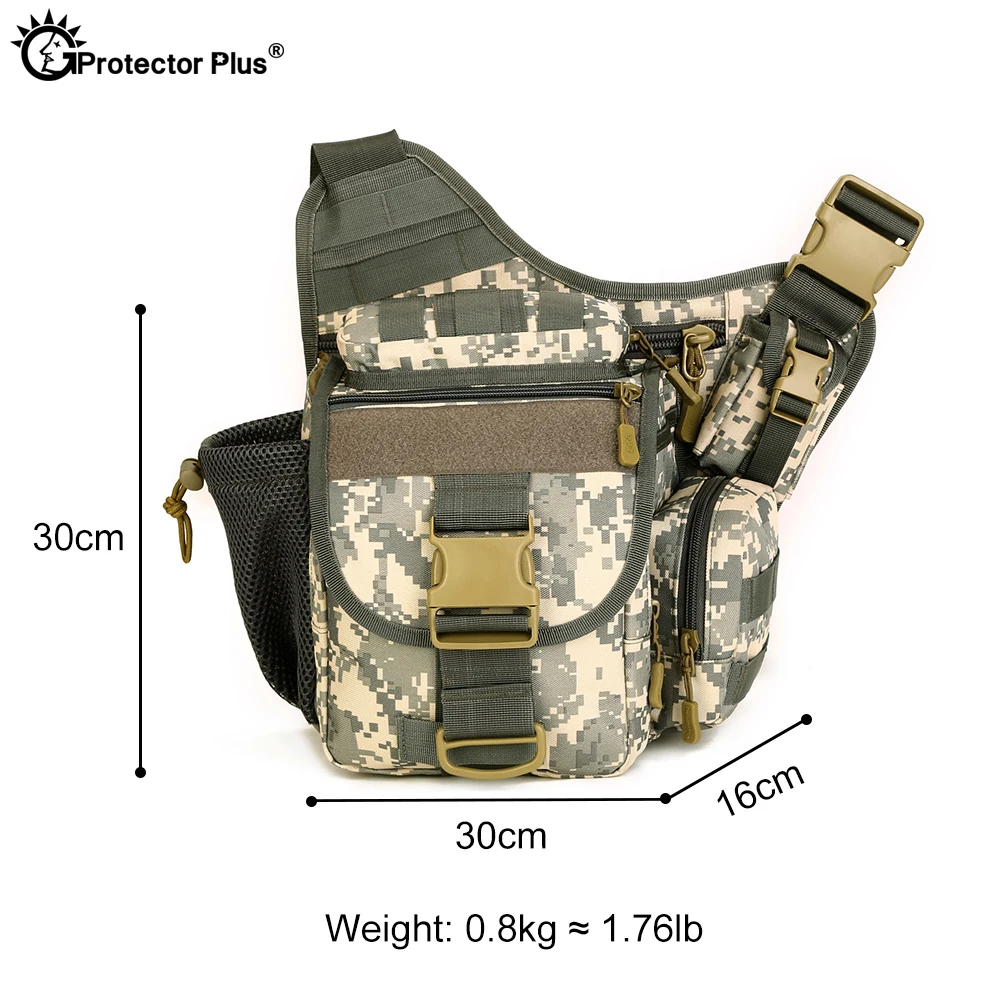 PROTECTOR PLUS bolsa de mensajero táctica deportes al aire libre impermeable caza camuflaje cámara sillín bolsa montañismo Camping - imagen 2