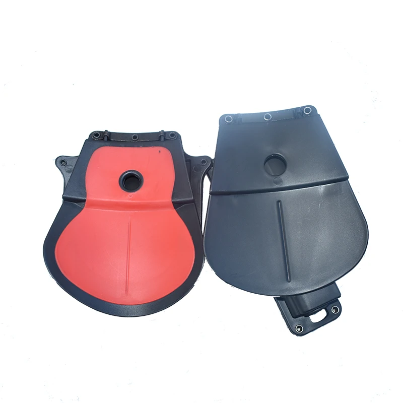 Funda de pistola táctica compatible con Glock 17/22/23 W/Retención de correa de cuero con doble cargador 6900 - imagen 4