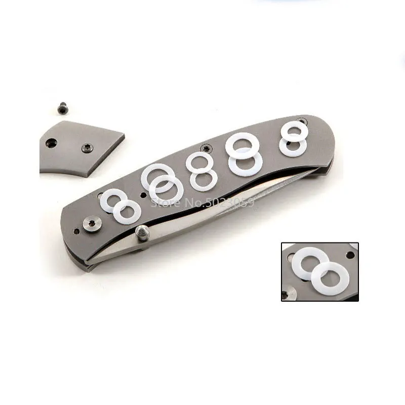 Arandelas de nailon para tornillos de cuchillo plegables DIY, accesorios de cuchillo plegables, herramientas, 10 piezas