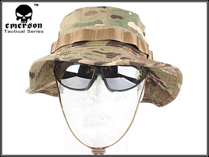 EMERSON Boonie Hat Sombrero táctico Anti-arañazos Grid Tela camuflaje Sombrero de caza MC EM8553 - imagen 3