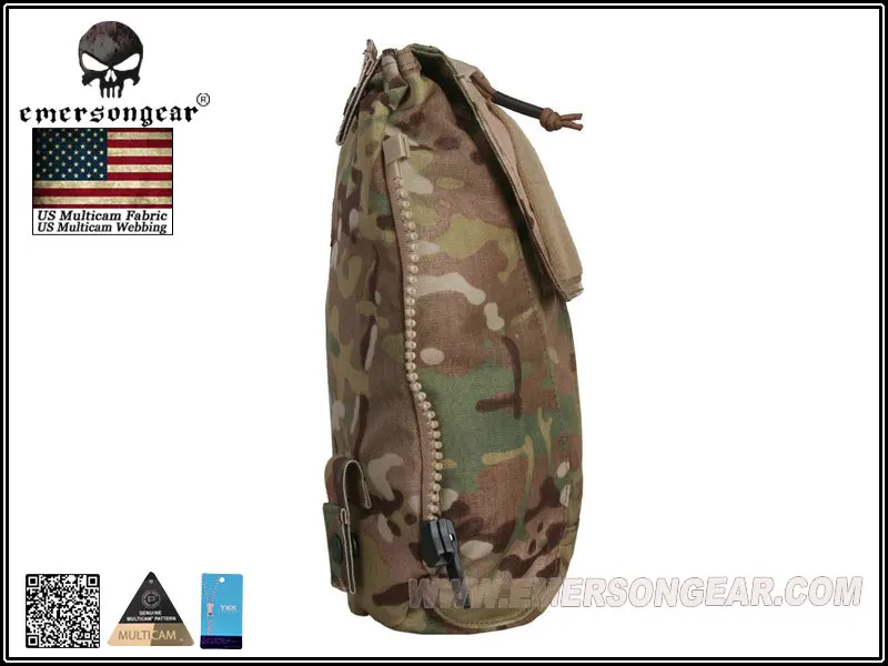 Emersongear-Bolsa de Panel con cremallera para chaleco táctico, paquete de Multicam, color negro, para AVS JPC2.0, CPC, EM8348 - imagen 3