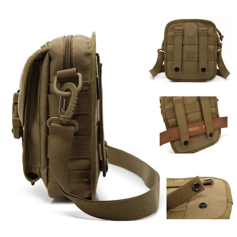 Bolsa táctica impermeable de nailon, riñonera Molle para senderismo, pesca, caza, deportes, Camping, XA717WA - imagen 4