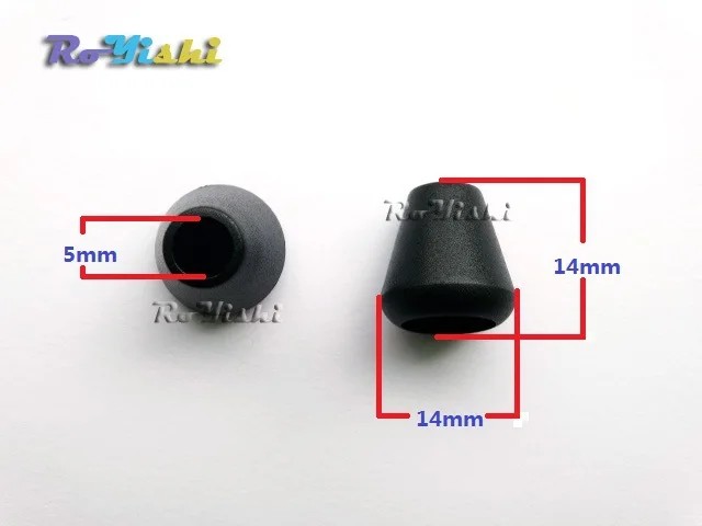 Tapón de campana sin tapa, cierre de cordón, plástico, negro, tamaño del agujero: 5mm, 1000 unids/paquete - imagen 2