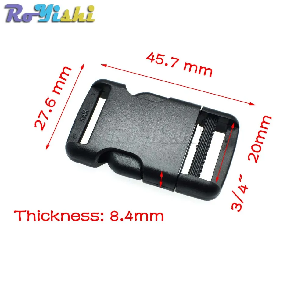 Hebilla Circular ajustable única de plástico para correas de mochila táctica, correas de 20mm, 25mm, 30mm, 37mm - imagen 3