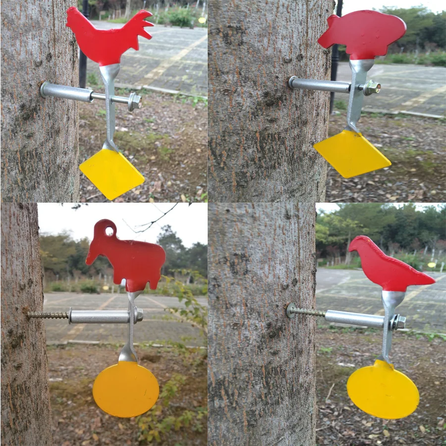 Objetivo de acero con rosca de 35MM para tiro, gallo, cerdo, Cabra, Paloma, Paintball, Bbs, tirachinas, airsoft, alta calidad - imagen 2