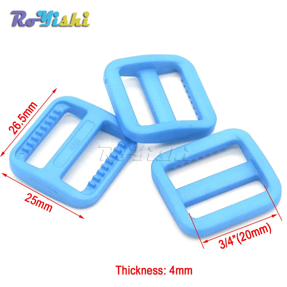 Hebilla ajustable para Collar de perro, arnés y correa de mochila, Triglides coloridos de 100 "(20mm), 3/4 unids/paquete - imagen 3