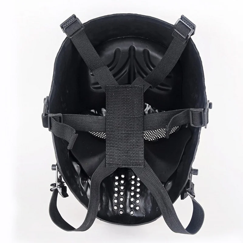 Mascarilla táctica de malla de cara completa, máscara de Paintball con Calavera, Airsoft CS Wargame, protección para Halloween, Cosplay, fiesta, M06 - imagen 4