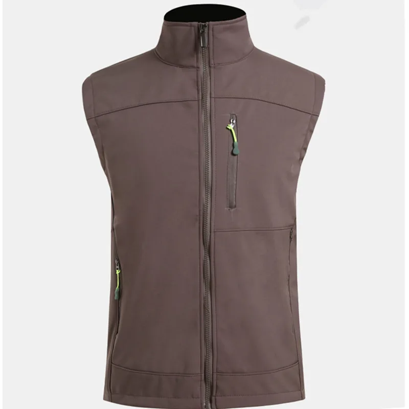 Chalecos térmicos de lana impermeables para hombre, chaleco cálido a prueba de viento, transpirable, suave, para escalada, pesca, exteriores, Invierno