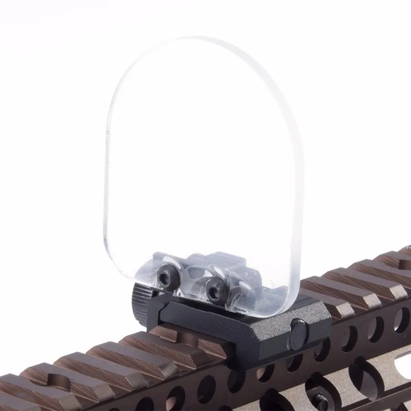 Mira telescópica de punto rojo, Visor transparente a prueba de balas, Protector de lente plegable para caza al aire libre, 20mm, montaje QD, Airsoft, nuevo - imagen 2