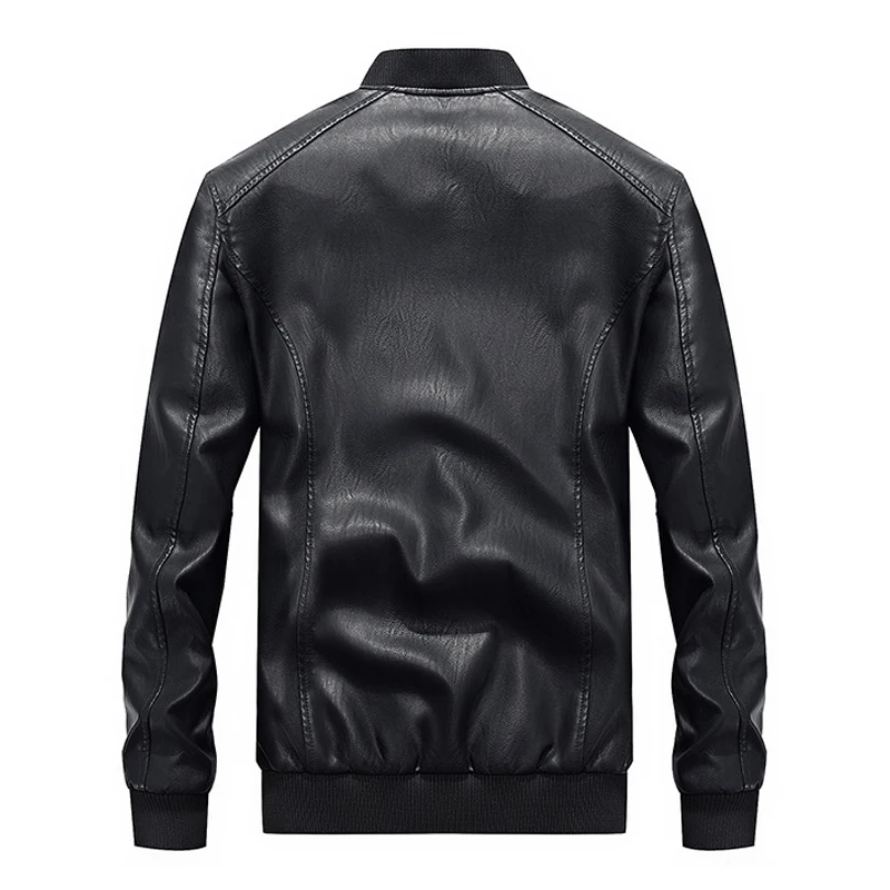Chaqueta de cuero PU resistente a puñaladas para hombre, ropa protectora de seguridad Invisible de estilo chino con cuello levantado, autodefensa - imagen 3