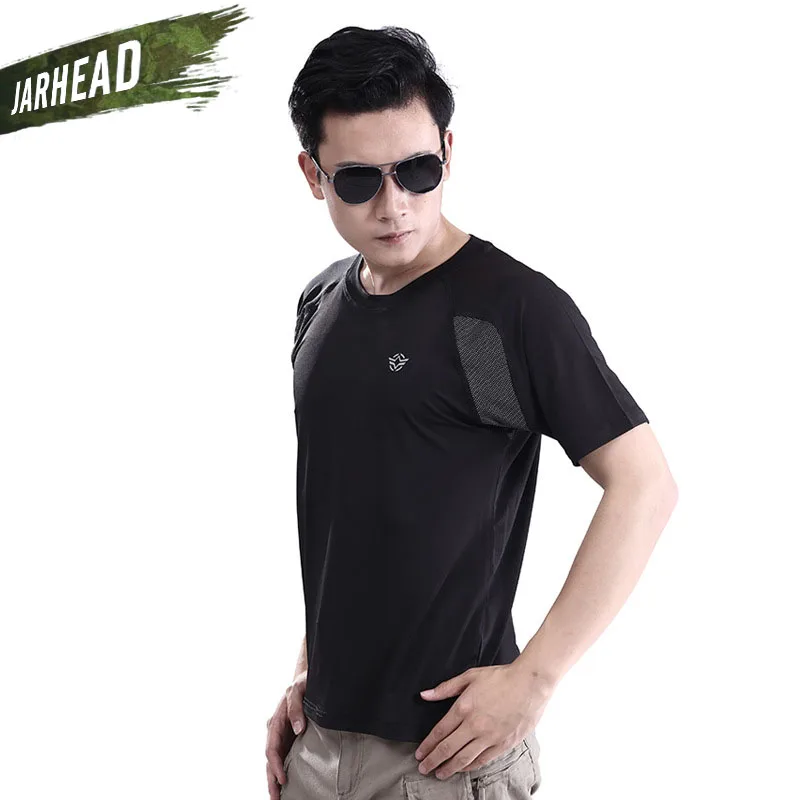 Camiseta transpirable para hombre, prenda de vestir, de manga corta, de secado rápido, resistente, para deportes al aire libre - imagen 3