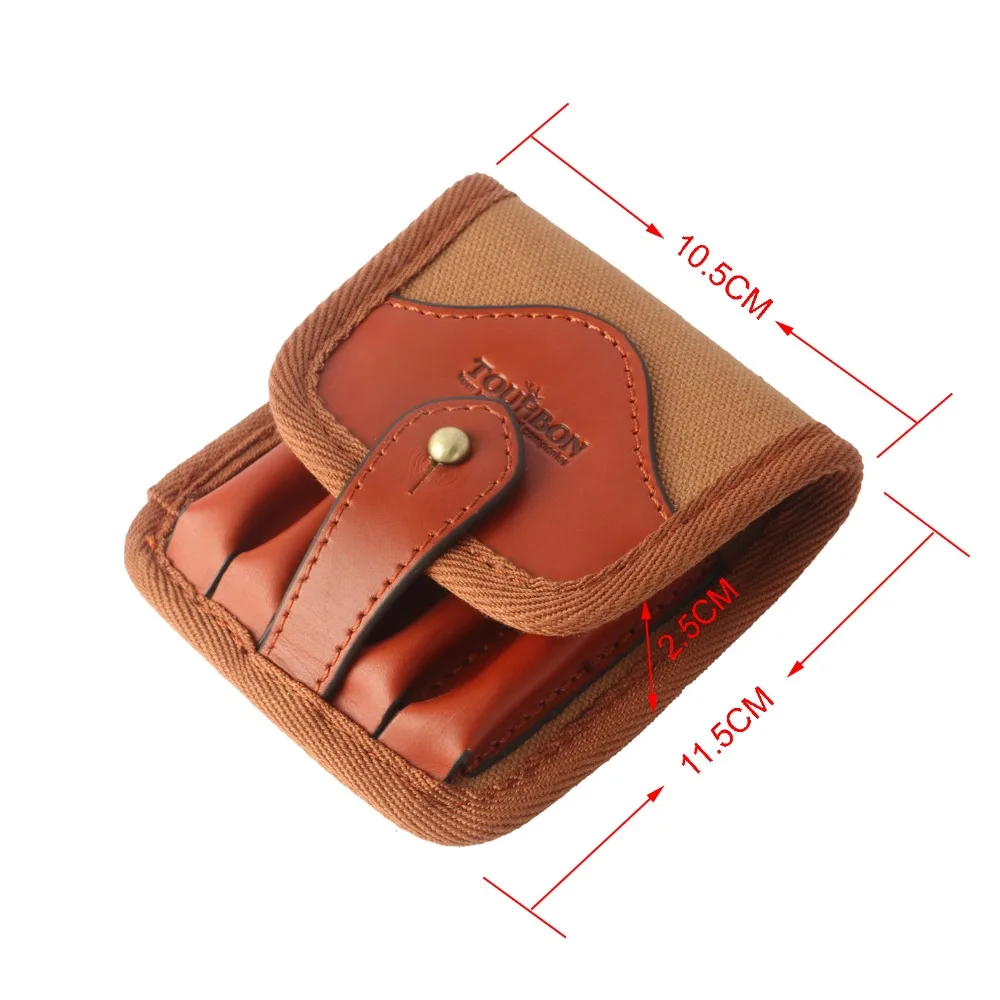 Tourbon accesorios para pistola de caza, soporte táctico para munición, cartuchos de lona y cuero, bolsa para proyectiles, portador de billetera para balas de Rifle - imagen 4
